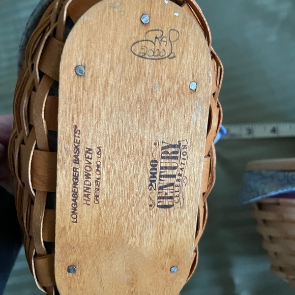 Longaberger Woven Basket with Blue Accents - Picture 5 of 12